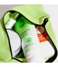 Green recycled cotton toiletry bag