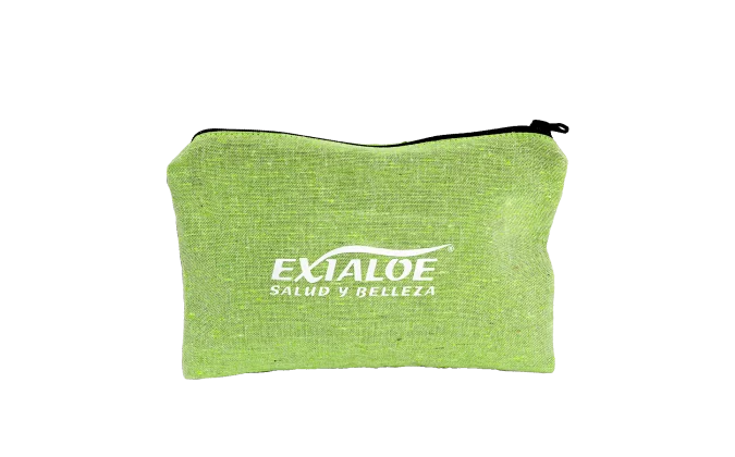 Green recycled cotton toiletry bag